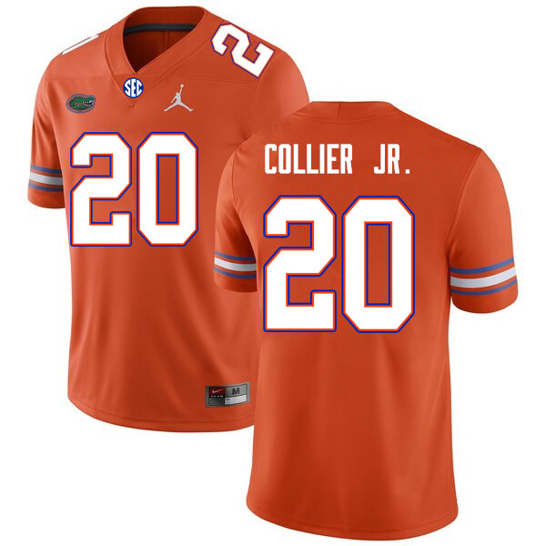 Men #20 Corey Collier Jr. Florida Gators College Football Jerseys Sale-Orange